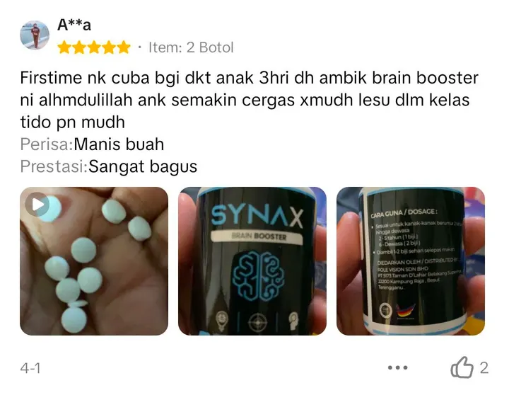 Ulasan pelanggan dengan gambar produk